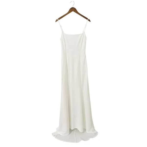Lulus Blessed Romance White Sleeveless Button Back Mermaid Maxi Dress size M - Image 3