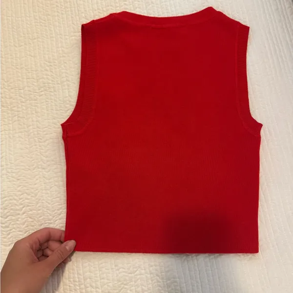 Zara Vibrant Red Tank Top - Image 4