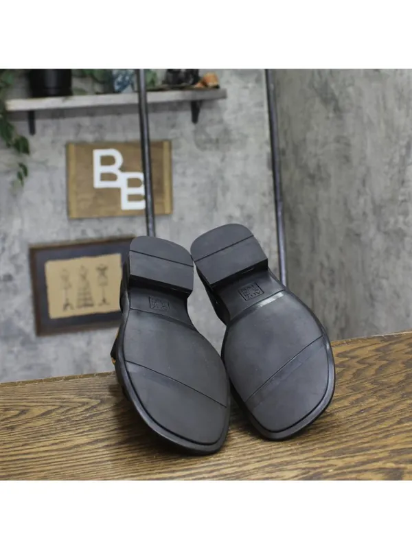 NWT Naturalizer Brandy Flat Sandal Buckle T-Strap J3367L1 Black Leather 9M - Image 12