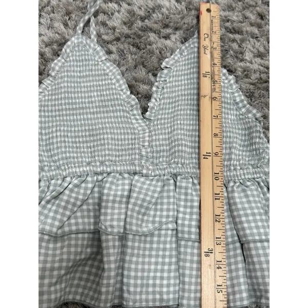 Ocean Drive Women’s Babydoll Top Plaid Halter Coquette Cottagecore Boho Y2K M - Image 8