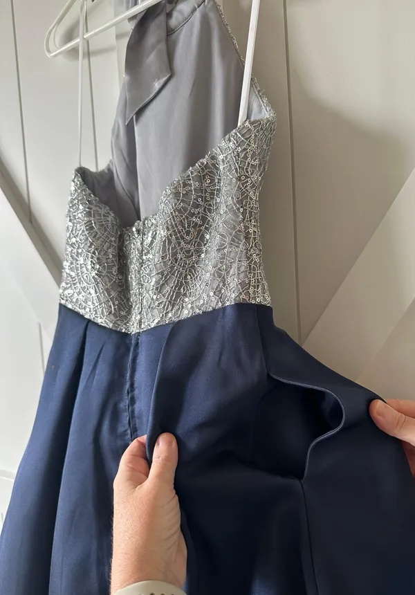Blue Formal Dress Short Size 2 - Image 3