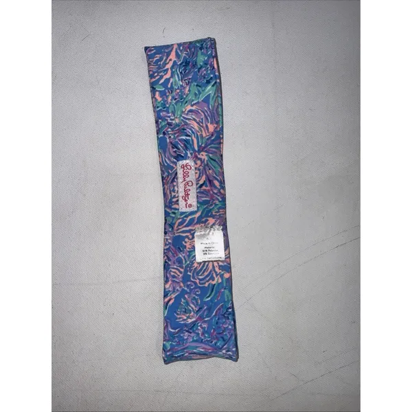 Lilly Pulitzer Twist Wrap Headband Chick Magnet Blue Floral Print Hair Accessory - Image 10