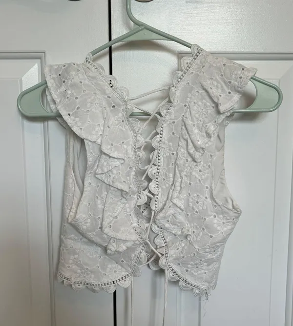 White Eyelet Top - Image 3