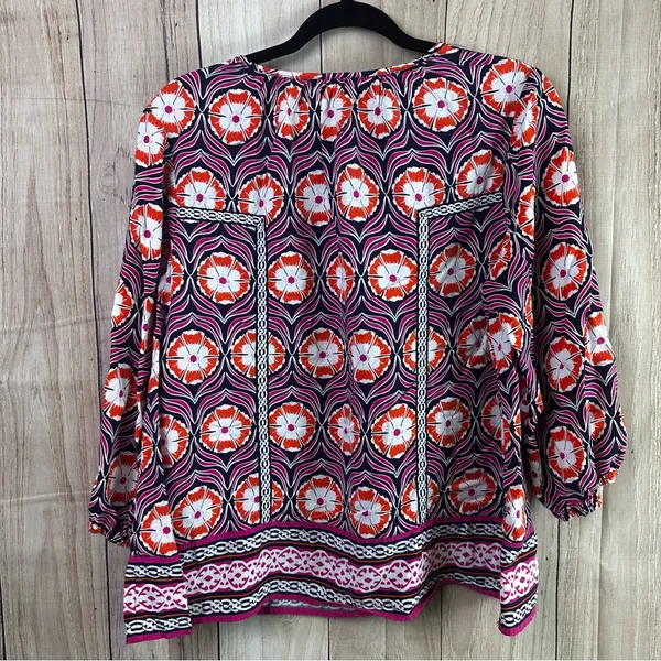 crown & ivy Vibrant Pink and Orange Blouse - Image 7