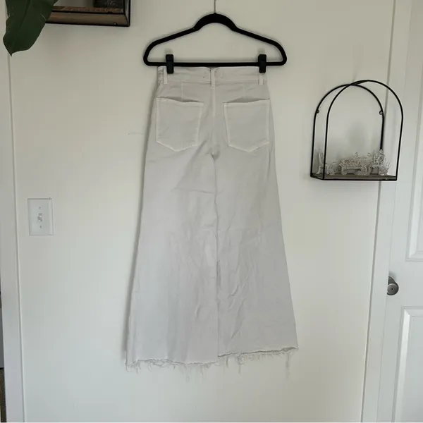 Madewell Flared Wide-Leg Jeans Vintage‎ Ivory Size 26 - Image 2