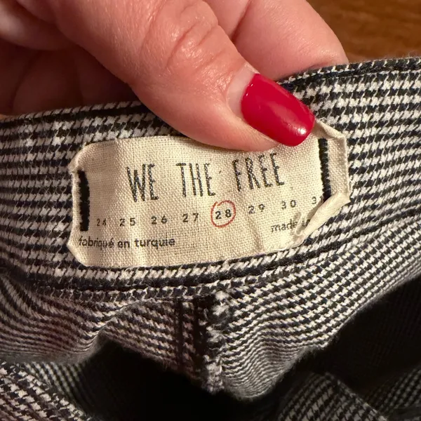 We The Free Free People Houndstooth Skinny Pants Size 28 - Image 2