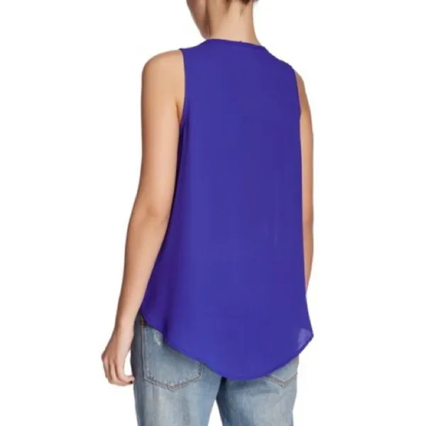 ✨ Lush Womens Sleeveless V Neck Royal Blue Top✨ - Image 9