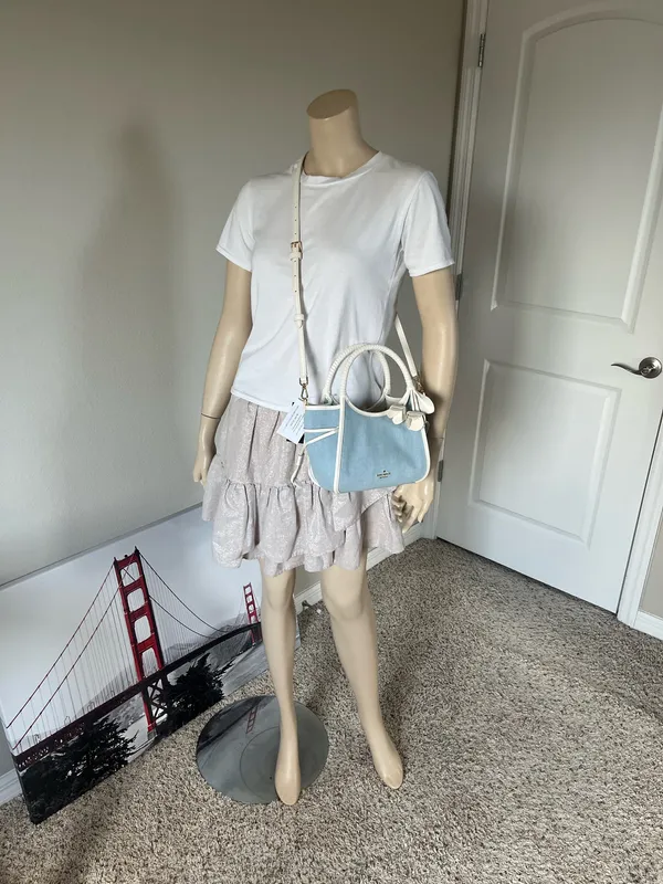 Kate Spade Stash Denim Floral Small Carryall Bag - Image 6