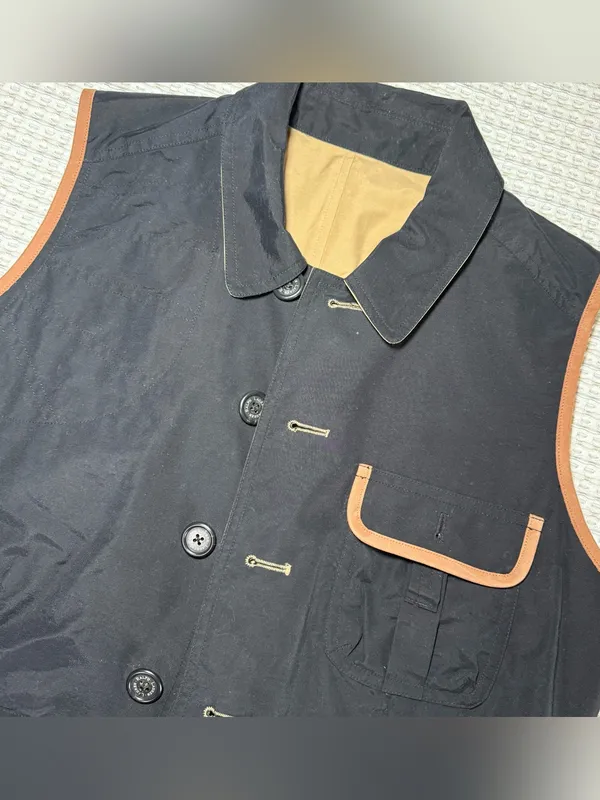 Ralph Lauren Khaki Black Reversible Field Vest Equestrian Size Large Classic - Image 2