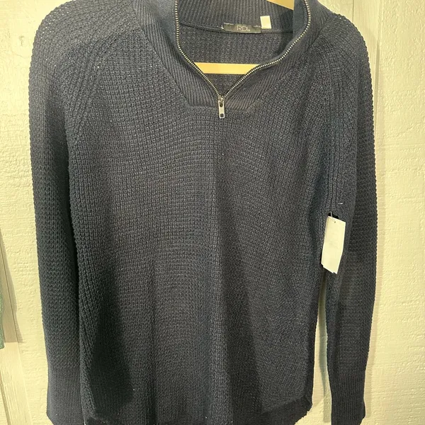 RDI Navy Blue Quarter Zip Sweater Size Small NWT - Image 4