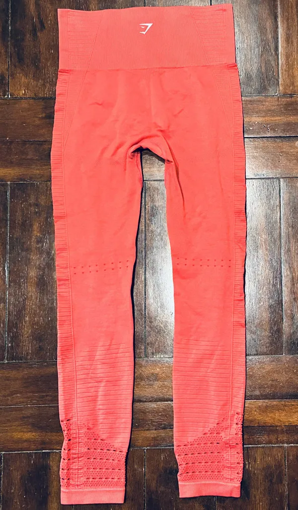 Gymshark NWOT Energy Seamless Leggings - Polka Pink/Coral - S - Image 7