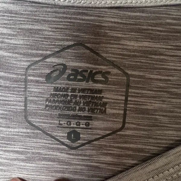 Asics Women's Large Heather Gray Long Sleeve athletic‎ Tee shirt - Image 2