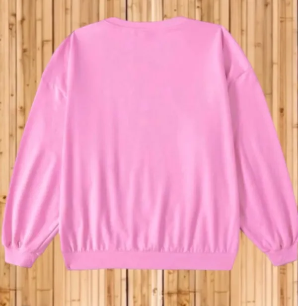 Pink Colorful Boho Retro Chic Celestial Sun Moon Mushroom Graphic Sweatshirt - Image 3