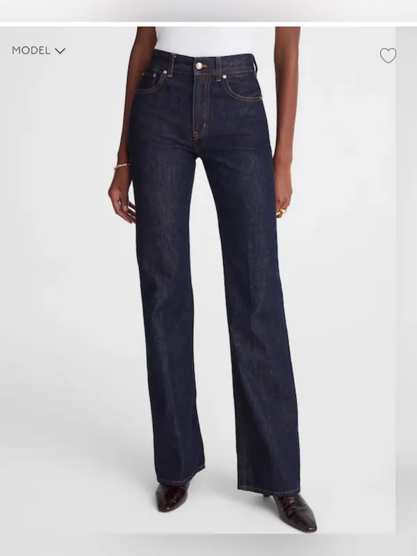 NWT Madewell The Vintage Flare Jean size 25 denim blue dark high rise - Image 2