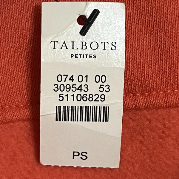 T By Talbots Orange Puffer Vest Full Zip Size Small Petite New With Tags‎ - Image 9