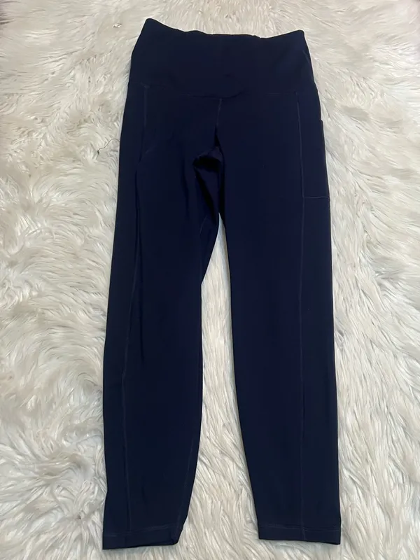 Gap Fit Women's Size Large Regular Maternity Leggings Compression Navy Uniform - Image 2