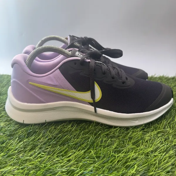 Nike Tanjun Star Runner Youth Sz 6.5Y Black/Purple DA2776-500 New - Image 3