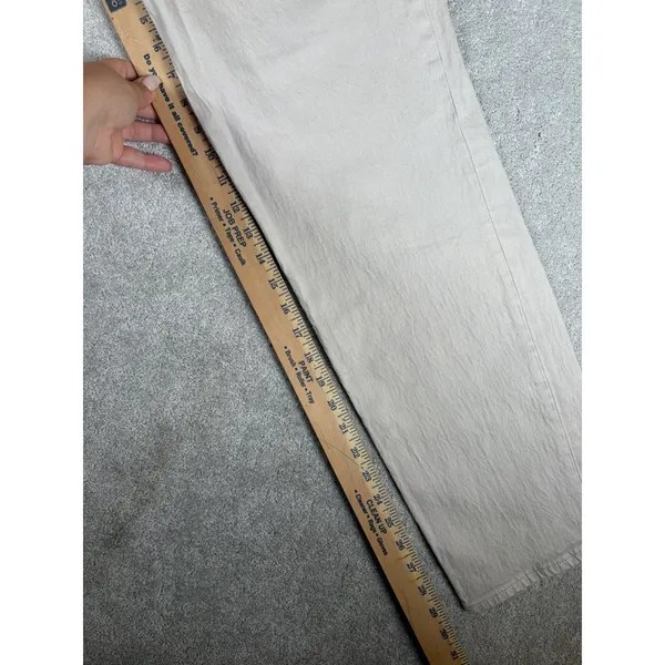 Abercrombie & Fitch Ultra High Rise 90's Straight Jeans Ecru 29/8r Curve‎ Love - Image 9