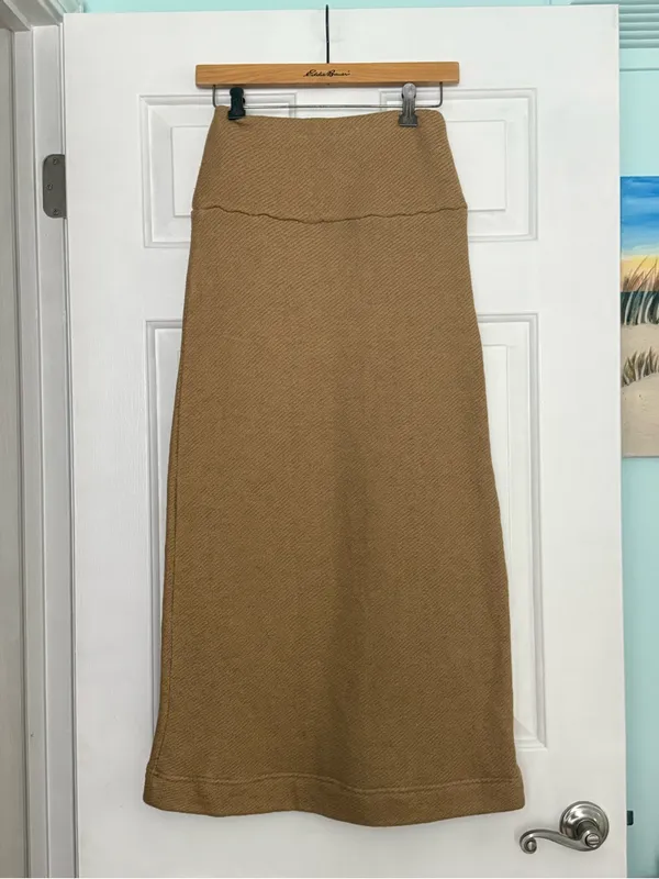 Free People free-est Milley Midi Skirt in Tan - Image 2