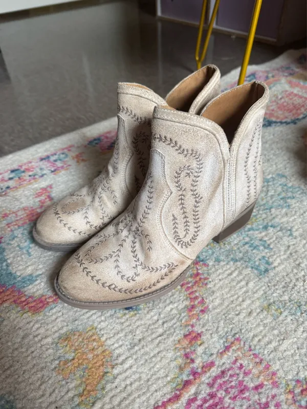 leather boots Gray Size 8 - Image 2