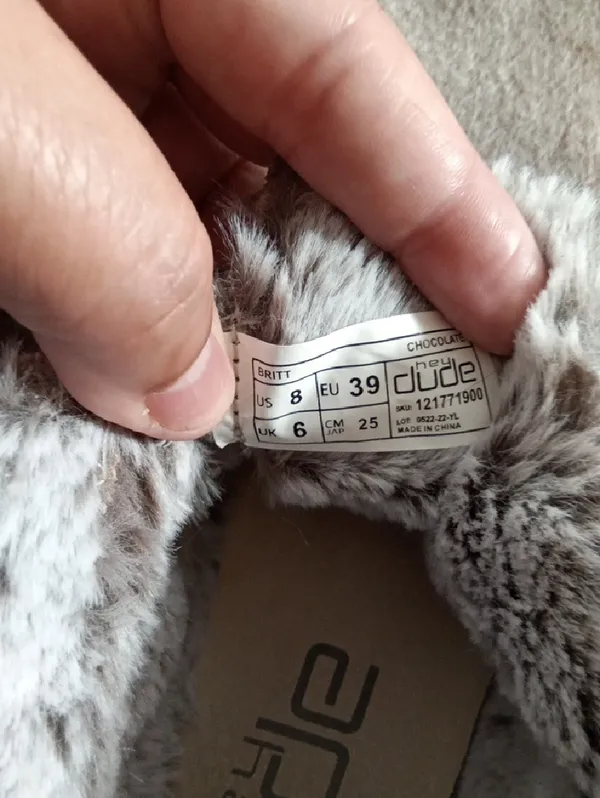 Hey Dude Women's Britt Sneaker Gray Faux Fur Trim Lace Up Comfort Size 8 - Image 6