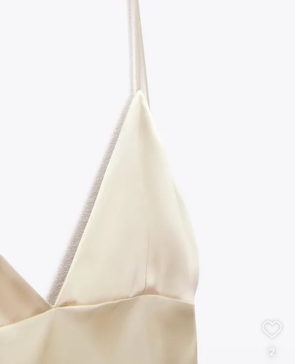 ZARA dress satin effect maxi midi slip on wedding party cocktail - Image 4