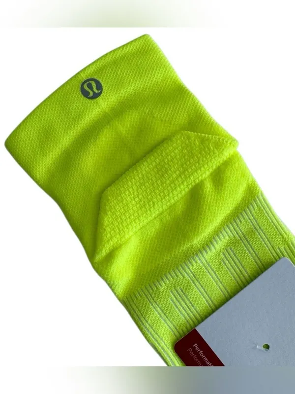 Lululemon Power Stride Ankle Sock Highlight Yellow Medium - Image 6