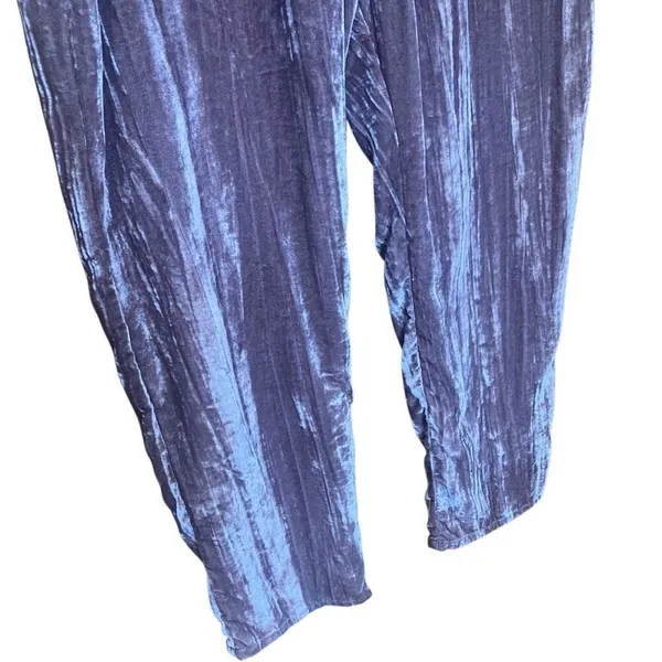 Tina Jo Anthropologie Pink Velour Straight Leg Pants Small #778 - Image 7
