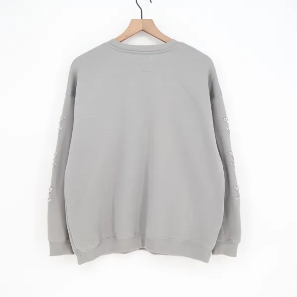 No Comment Sweatshirt Womens M Gray Glitter Lightning Bolt Excellent - Image 5