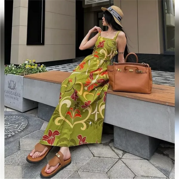 Zara Printed Midi Rio Dress - Image 3