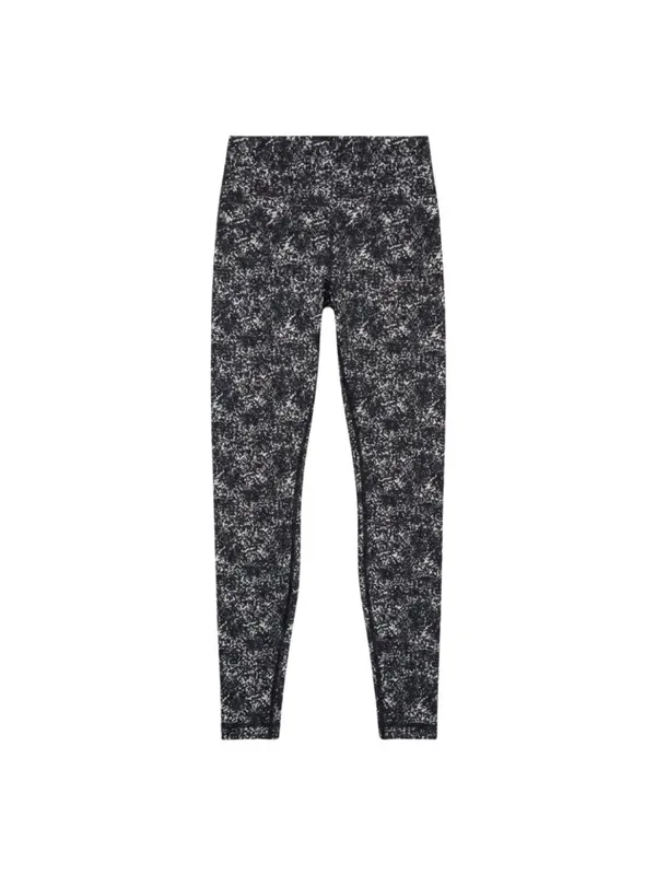 Lululemon Leggings Womens 6 Black Gray Abstract Print High Rise Yoga Pant - Image 2