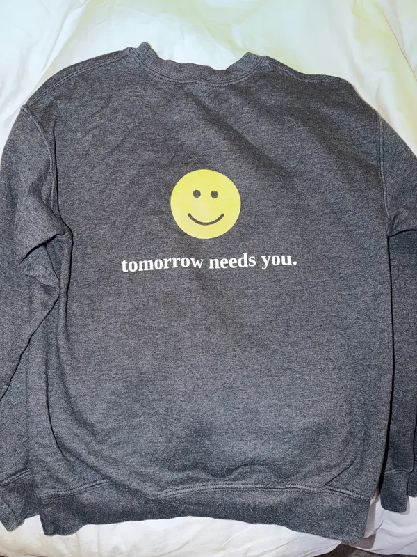 Suicide Prevention Sweatshirt Grey Gray Size M - Image 2