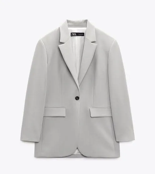 ZARA oversize blazer casual suit relaxed boyfriend mom suit jacket - Image 4