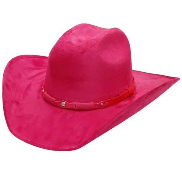 Hot Pink Girly Western Cowboy Hat - Image 2