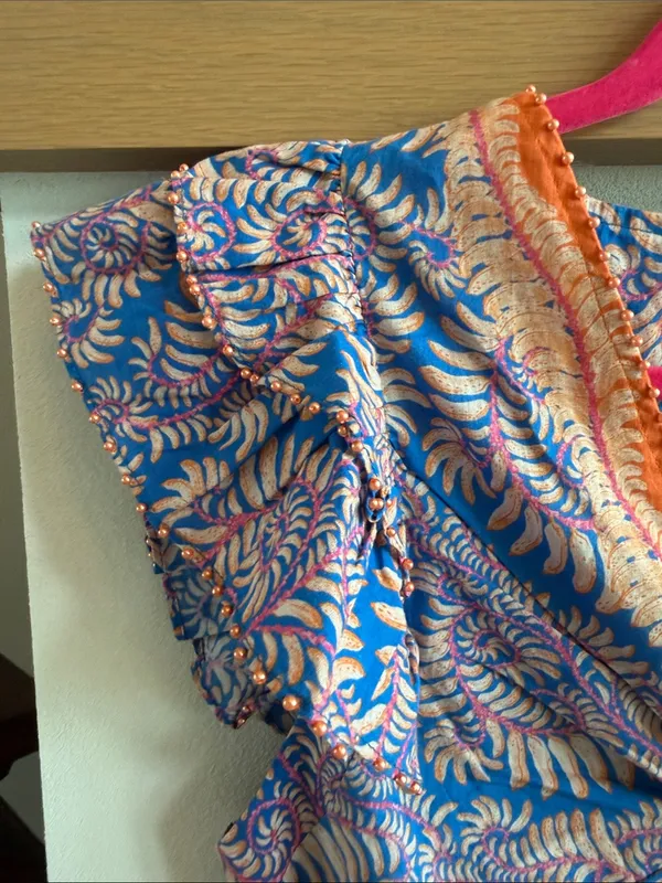 Farm Rio For Anthropologie Twist-Front Blouse - Image 3
