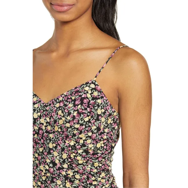 NWT Row A For Nordstrom Shirred Floral Mini Dress - Image 4
