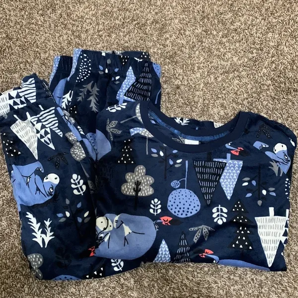 Disney Eeyore winnie the pooh christmas pajama set woman large size 12-14 - Image 3