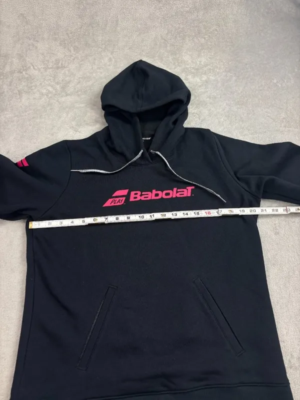 Babolat Hoodie Womens Large Black Graphic Print Long Sleeve Drawstring - Image 5