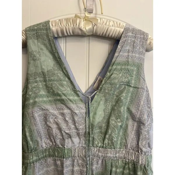 Universal Thread Women’s XL Green Paisley Bandana V Neck Boho Maxi Dress Pockets - Image 4
