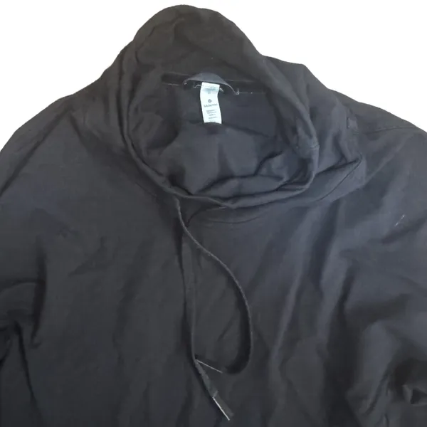 Lululemon Sweatshirt Womens Size 6 Navy‎ Cowl Neck Drawstring Athleisure Cozy - Image 3