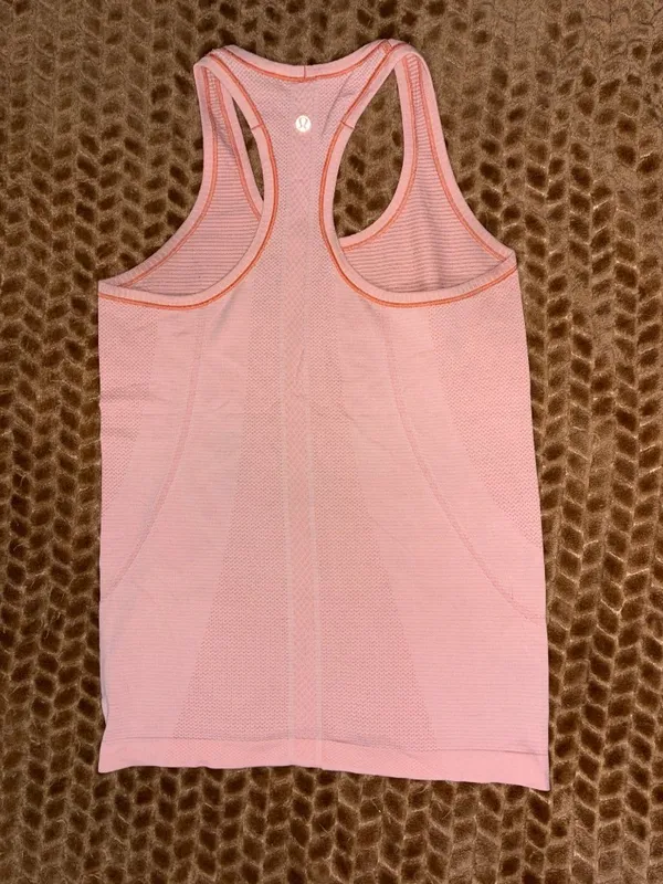 Lululemon Swiftly Tech Racerback Tank Coral Pink Anti-Stink Seamless Run Top 6 - Image 10