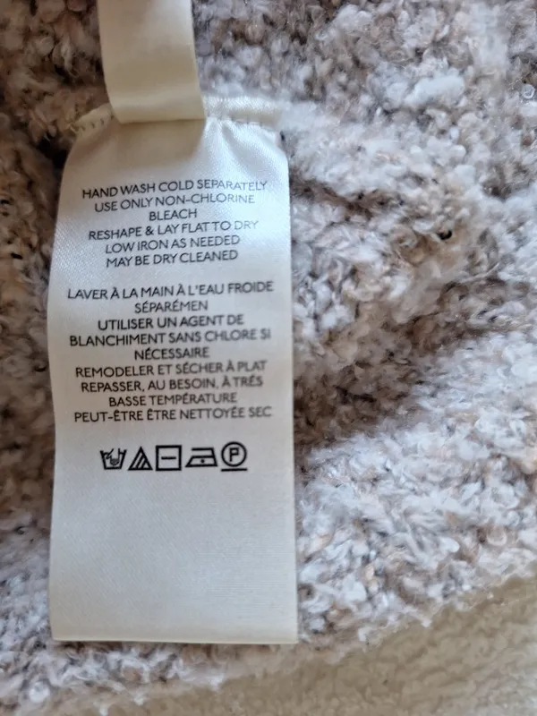 Free People Avalon Boucle Knit Mock Neck Cropped Sweater M - Image 5