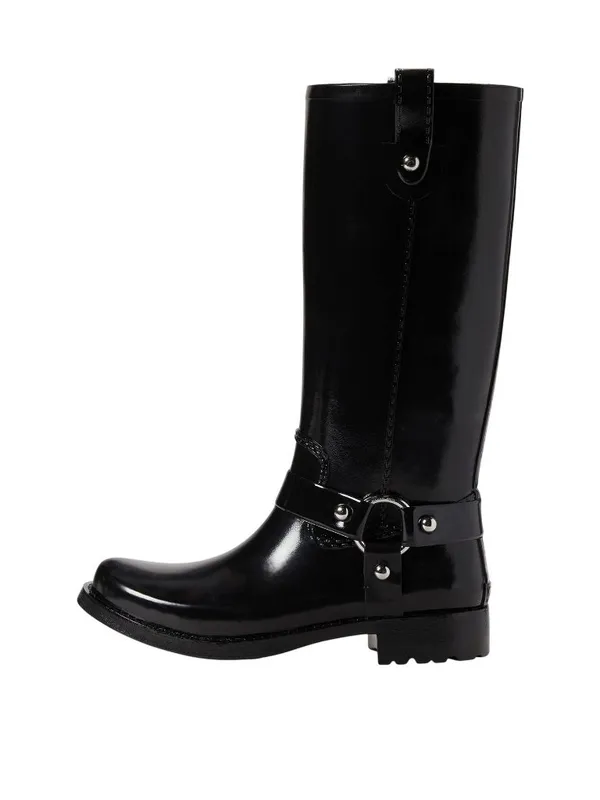NWT Michael Michael Kors Womens Stormy Rain Boot Harness 40F2STFB5Q Black 8M - Image 4