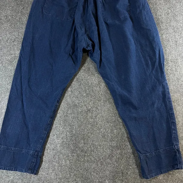 Anthropologie Pilcro Indigo Blue Linen Blend Drawstring Jogger Pants XS Boho - Image 13