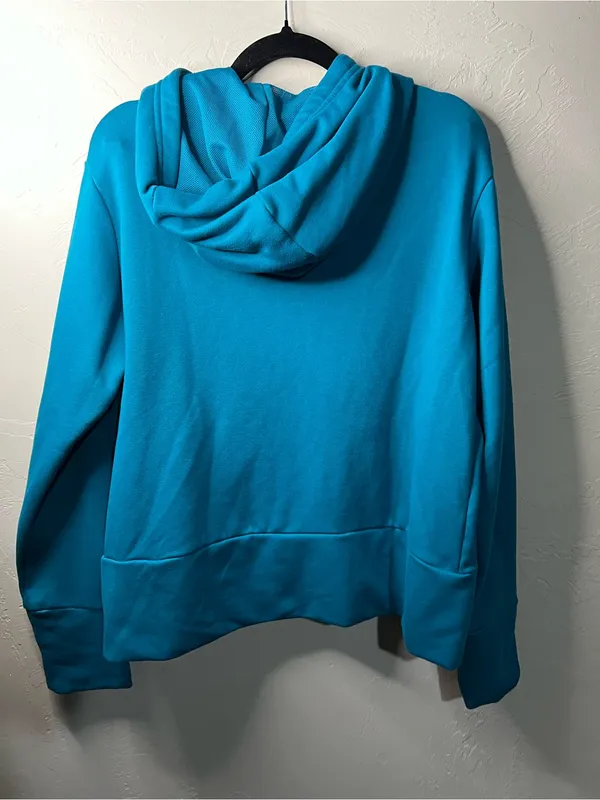 Nike Essentials Teal Blue Full Zip Hooded Athletic Sweatshirt Hoodie - Image 9