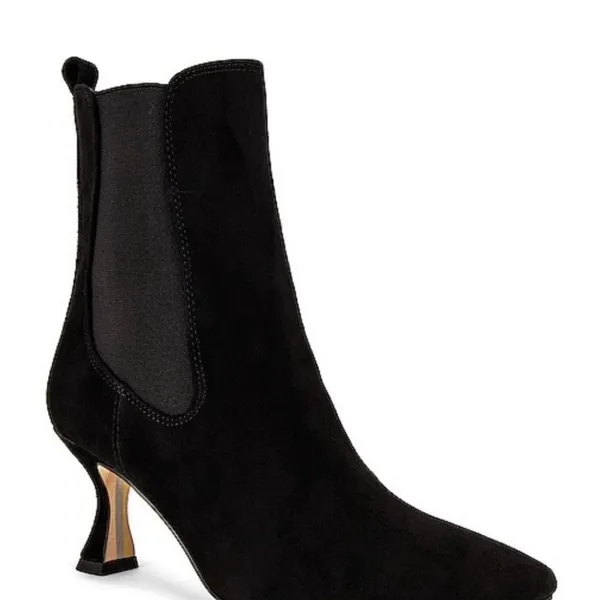 Sam Edelman NEW Lani Women Size 6 Black Suede Square Toe Kitten Heel Boot - Image 2