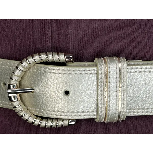 Nine west belt Genuine leather gold y2k small - Image 3
