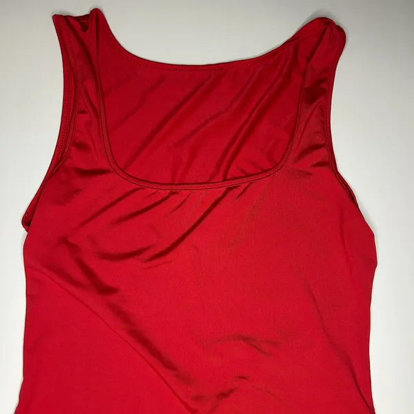SheIn Red Square Neck Tank Top Women's Medium - Image 5