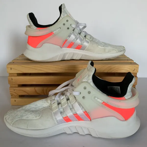 Adidas White/Pink EQT Support ADV White Turbo Training Sneakers - Image 2