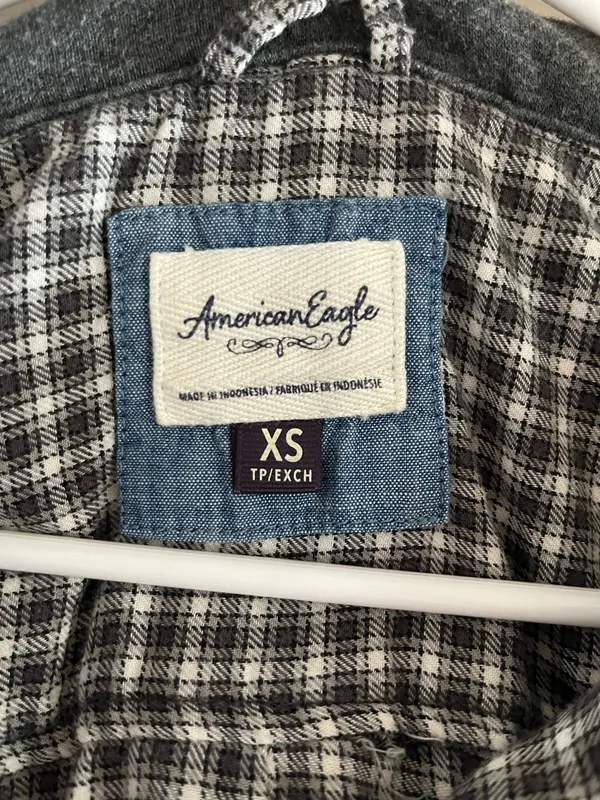 American Eagle Flannel Hoodie - Image 2